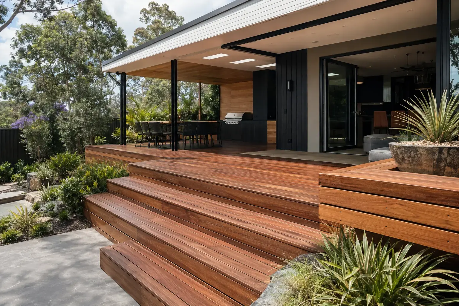 Decking service concept for an Australian property
