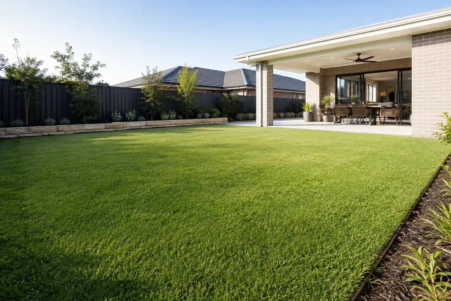 Natural & Artificial Turf service concept for an Australian property